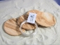 4x Pflanzplatten rund mamoriert braun-weiß ca.6cm mit Befestigung